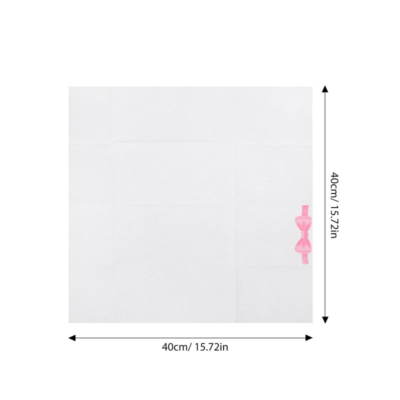 Disposable Bowknot Pocket Napkins 40x40cm Deep Pink 50pcs for Party Restaurant Tableware - Image 3