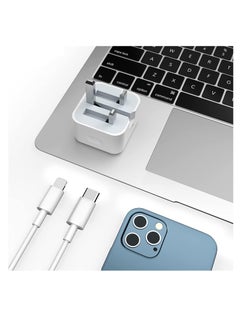 ELTRAZONE 3 Pin Dual Port 35W USB-C Power Adapter With Cable for iPhone 14 / iPhone 14 Pro max 13 pro max 13 /12mini (iPhone USB-C Power Adapter)  - Image 4