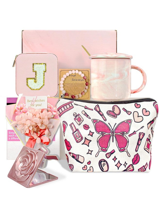 DMLNN Gifts for Women, Funny Birthday Gifts for Women, Happy Birthday Gift Ideas, 5PCS Unique Birthday Gifts for Her, Friends, Female, Mom, Sister, Coworker, Bestie - Letter J - Image 1