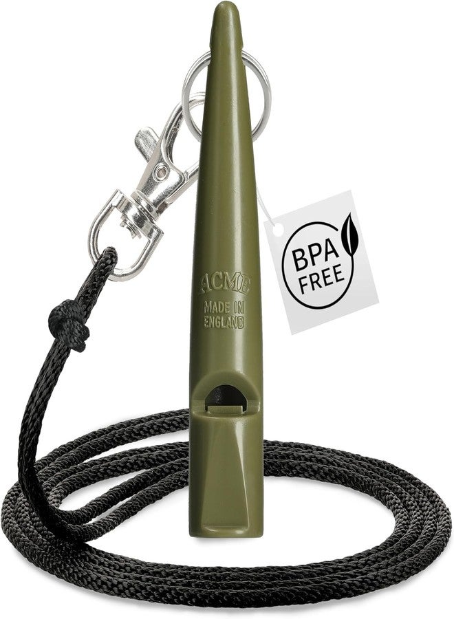 ACME 210.5 Professional Dog Training Whistle with Lanyard. BPA-Free Plastic. 90 dBA. Standardized 5400Hz Frequency for Larger Breeds. Weatherproof. Made in The UK (Olive/Black) - Image 2