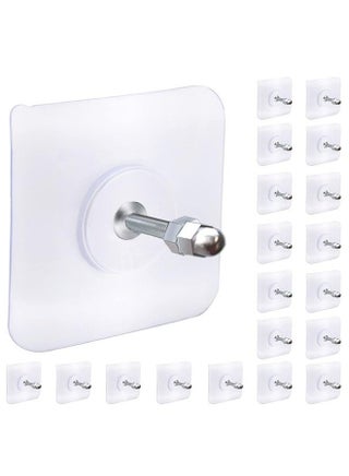 Adhesive Hooks Heavy Duty, Wall Hooks for Hanging,Wall Hangers without Nails,2 in 1 Screw Free Sticker for Wall Mount Shelf,Waterproof Rustproof (16mm)20 PCS - pzsku/ZC38D7BFA71D4FBCAE943Z/45/1742986348/9f292189-f563-46a1-9402-2901f575b24f