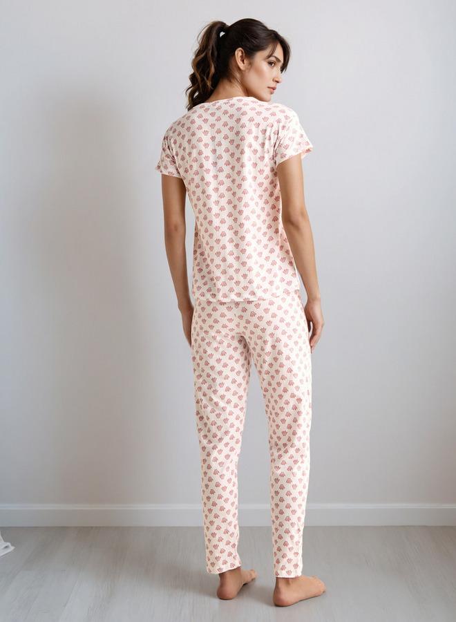 سبلاش فيڤ طقم بيجامة تي شيرت وبنطلون - Image 3