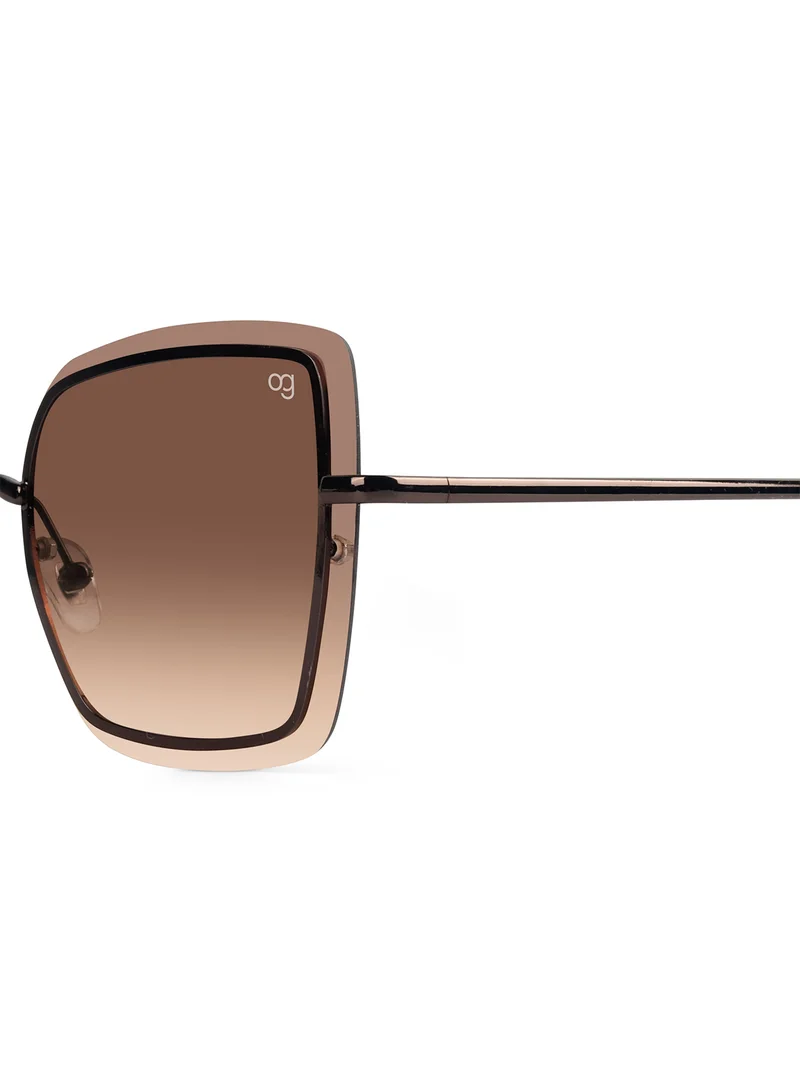 Woggles Latest & Stylish UV Protected Brown Square Sunglasses for Women