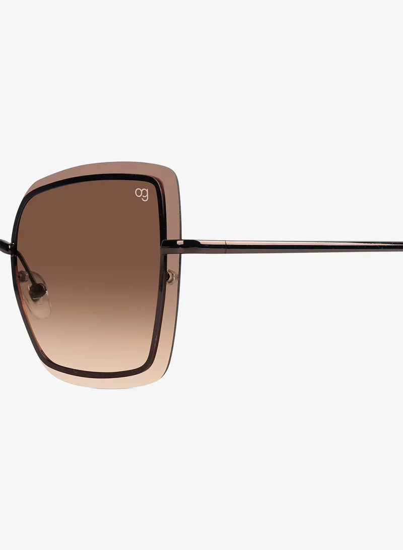 Woggles Latest & Stylish UV Protected Brown Square Sunglasses for Women