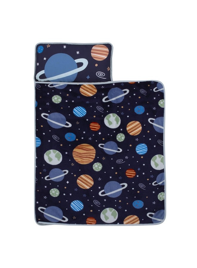NoJo Everything Kids Solar System Navy Orange And Gray Toddler Nap Mat - Image 2
