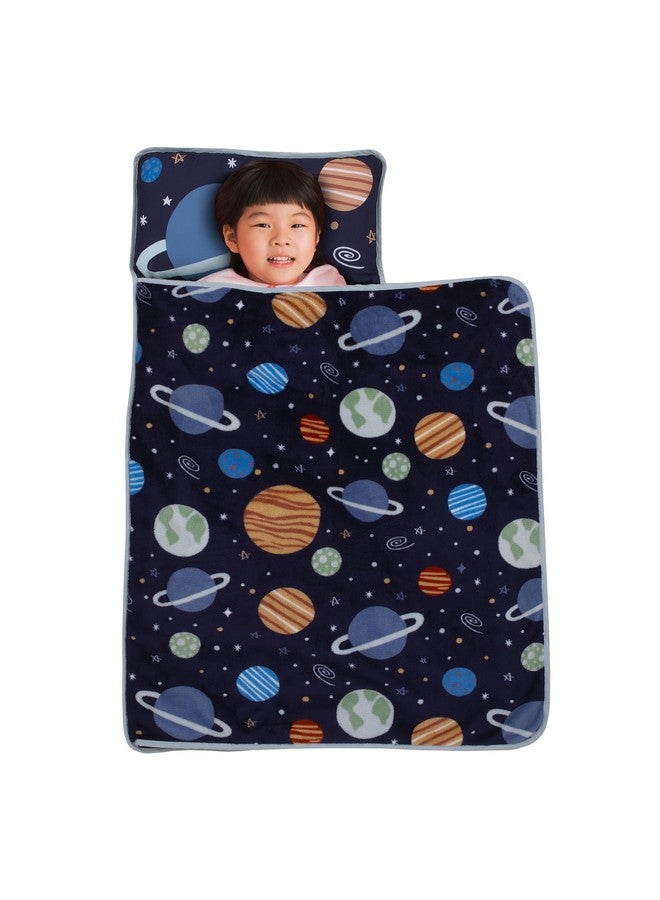 NoJo Everything Kids Solar System Navy Orange And Gray Toddler Nap Mat - Image 4