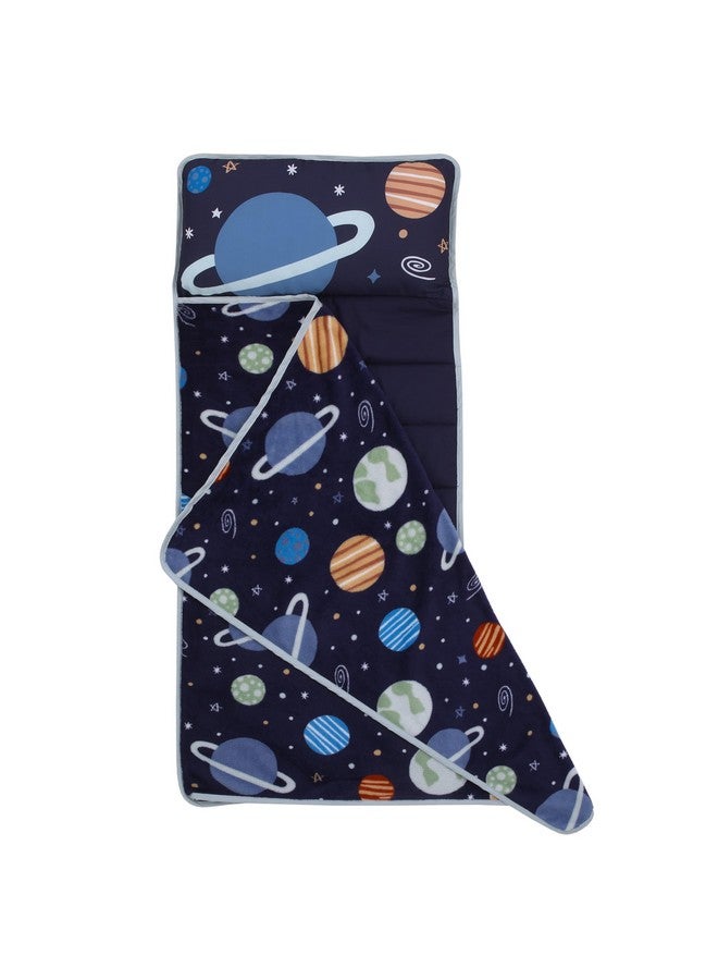 NoJo Everything Kids Solar System Navy Orange And Gray Toddler Nap Mat - Image 3
