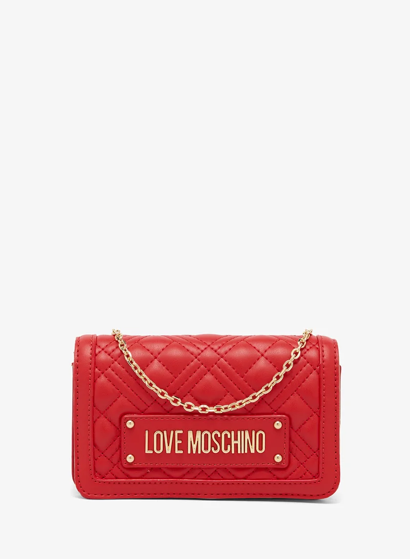 Quilted PU Crossbody Bag
