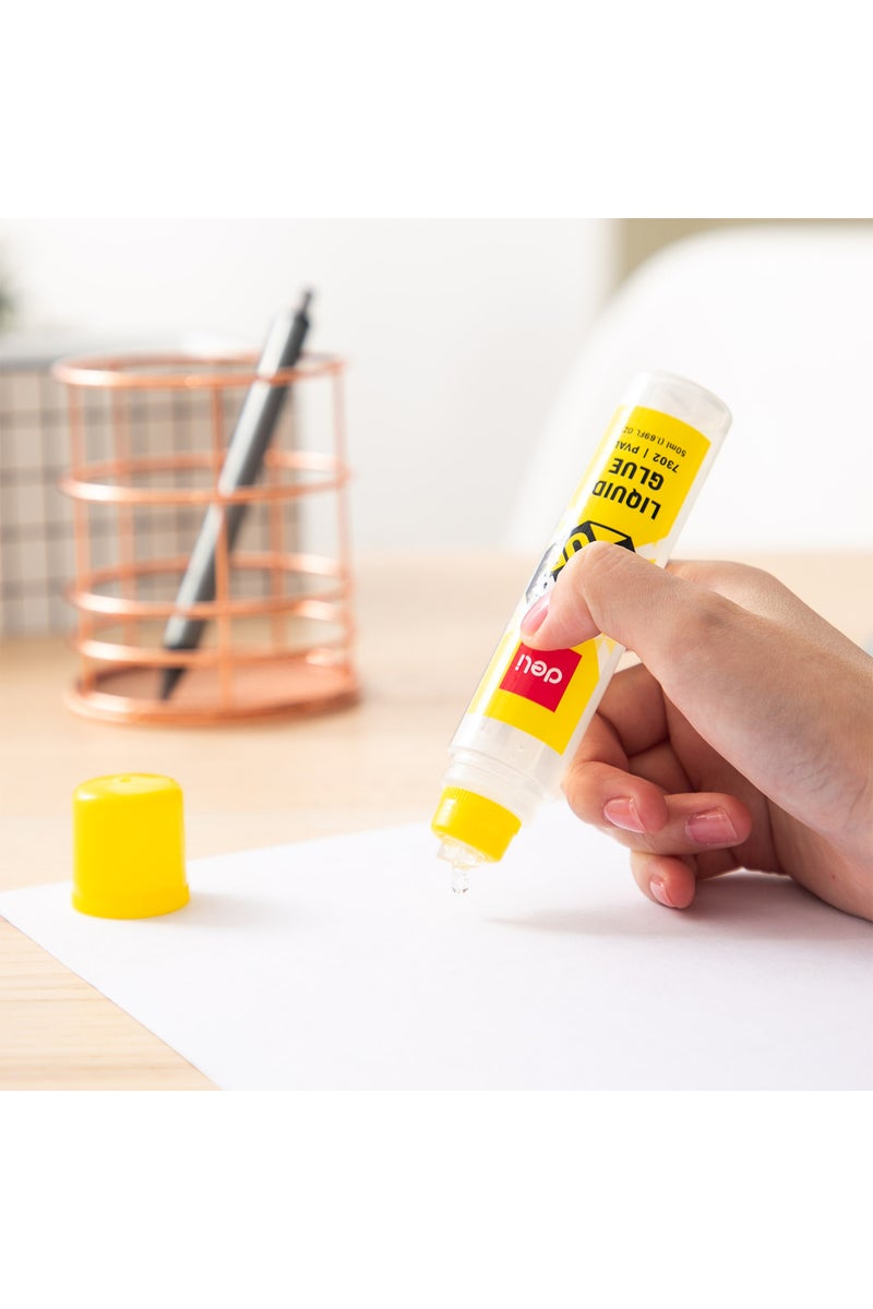 Deli E7302 Liquid Glue 50ml Transparent - ideal for school, office & home use - Image 5