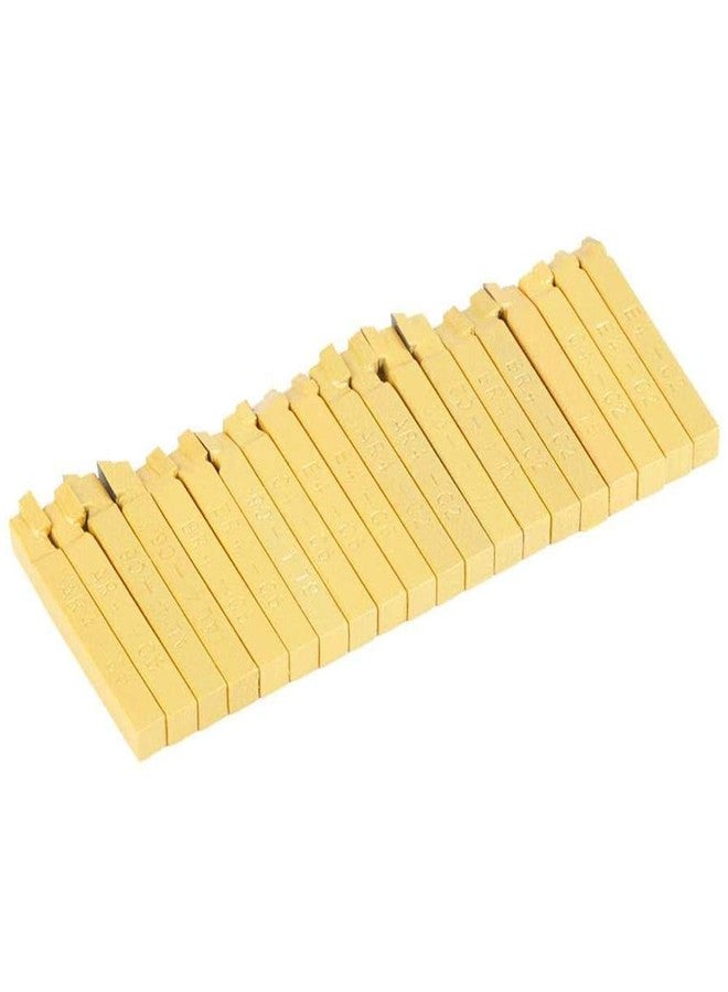 POCREATION Carbide Tipped Lathe Cutting Tool Set, 1/4 inch, 20 Pieces, Metal Turning Tips for Milling - Image 1