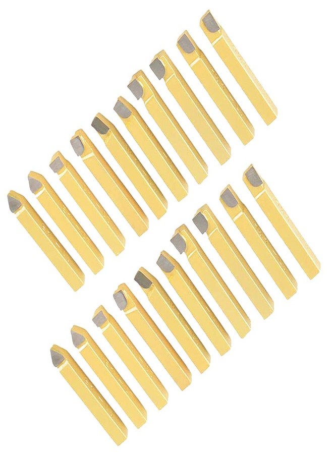 POCREATION Carbide Tipped Lathe Cutting Tool Set, 1/4 inch, 20 Pieces, Metal Turning Tips for Milling - Image 3