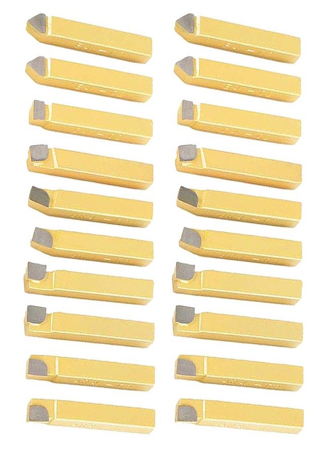 POCREATION Carbide Tipped Lathe Cutting Tool Set, 1/4 inch, 20 Pieces, Metal Turning Tips for Milling - Image 4