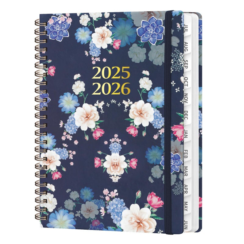 مخطط أكاديمي 2025-2026، يوليو 2025 - يونيو 2026، دفتر تخطيط أسبوعي وشهري، مخطط تقويم بغلاف مقوى مع فواصل، مقاس A5 (6.3 بوصة × 8.4 بوصة)، منظم مدرسي للمعلمين المتدربين - Image 1