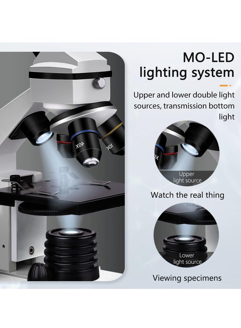 100X-2000X Microscopes for Kids Students Adults, Powerful Biological Microscopes for School Laboratory Home Education,with Microscope Slides Set, Phone Adapter  - Image 5