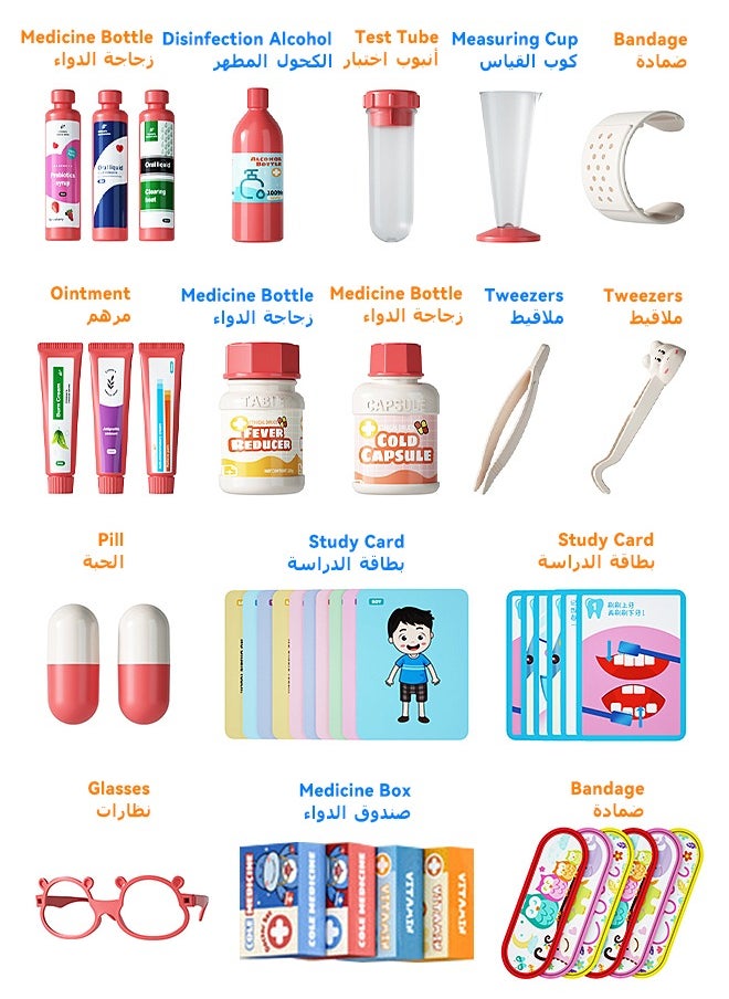Mi VAZA - Doctor Playset - Medical Props Toys - Play House Toy - Mini Furniture - Kid Toy - Pretend Play - Image 1