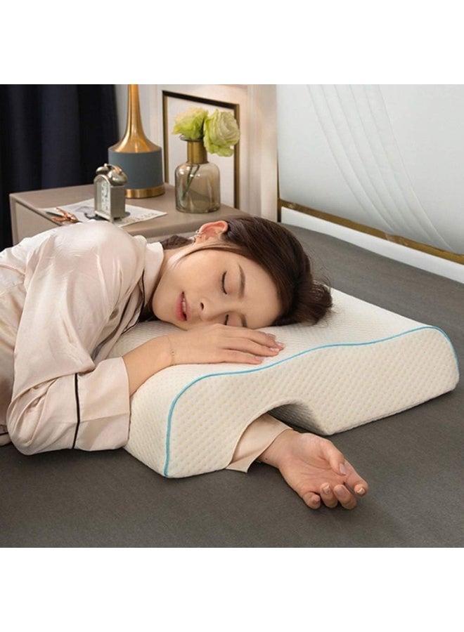 سوفت تاتش وسادة احتضان للأزواج من إسفنج الذاكرة، وسادة احتضان مقوسة مع وسادة يد مضادة للضغط من إسفنج الذاكرة بطيء الارتداد - Image 4