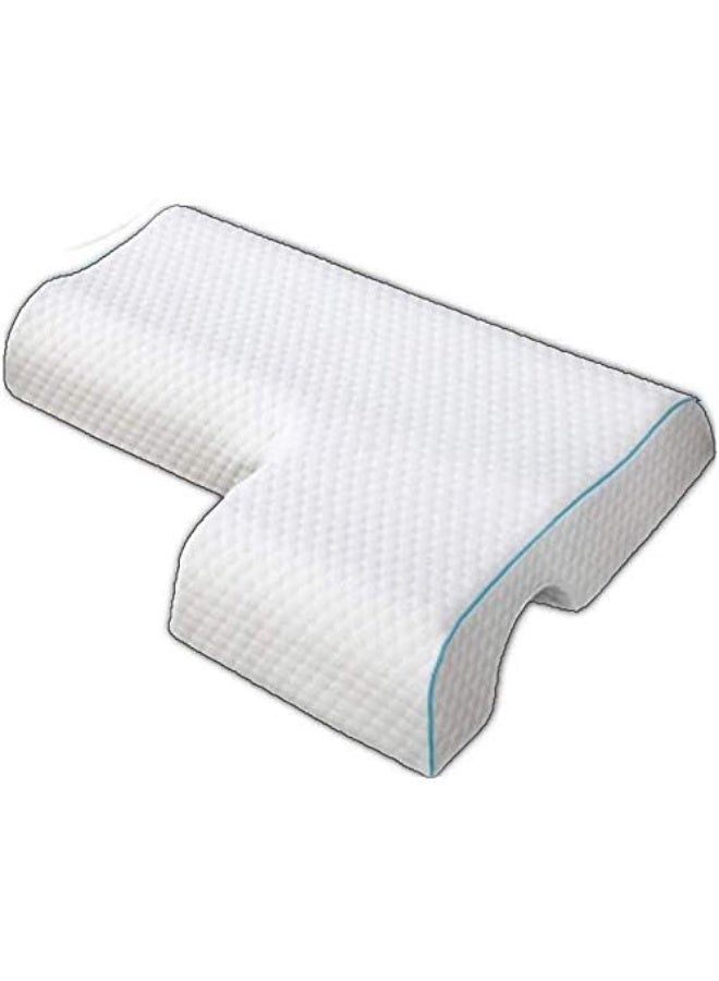 سوفت تاتش وسادة احتضان للأزواج من إسفنج الذاكرة، وسادة احتضان مقوسة مع وسادة يد مضادة للضغط من إسفنج الذاكرة بطيء الارتداد - Image 1