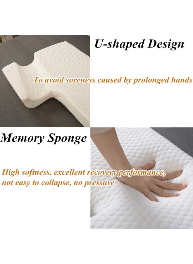 سوفت تاتش وسادة احتضان للأزواج من إسفنج الذاكرة، وسادة احتضان مقوسة مع وسادة يد مضادة للضغط من إسفنج الذاكرة بطيء الارتداد - Image 3