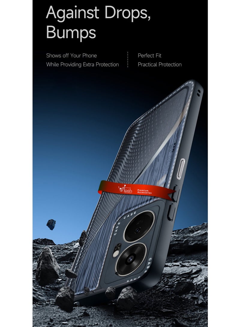 Wtech Silicone Wooden And Carbon Fiber Texture Protective Case Cover For Itel P55+ / P55 Plus 4G 2024 Black/Grey - Image 4