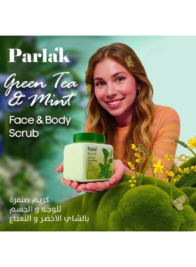 بارلاك كريم مقشر للوجه والجسم بالشاي الأخضر والنعناع - 350 جرام - Image 2