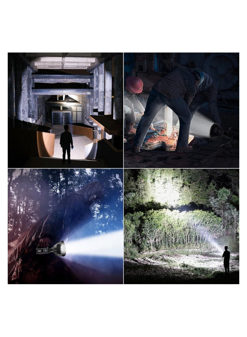 SYOSI Rechargeable Spotlight Flashlights High Lumens Super Bright LED Searchlight Flashlight Waterproof 4 Modes Handheld Spotlight  with Tripod for Emergencies Fishing Hiking Camping  - Image 3