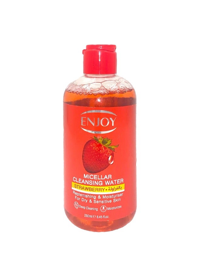 Enjoy Facial Micellar Water with Strawberry 250 ml – Gentle & Refreshing Cleanser - Image 1