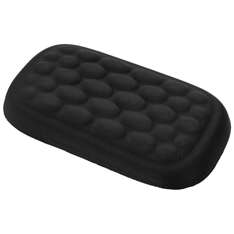 Ergonomic Memory Foam Keyboard Wrist Rest and Mouse Pad Single Hand Black for Office Gaming - Image 2