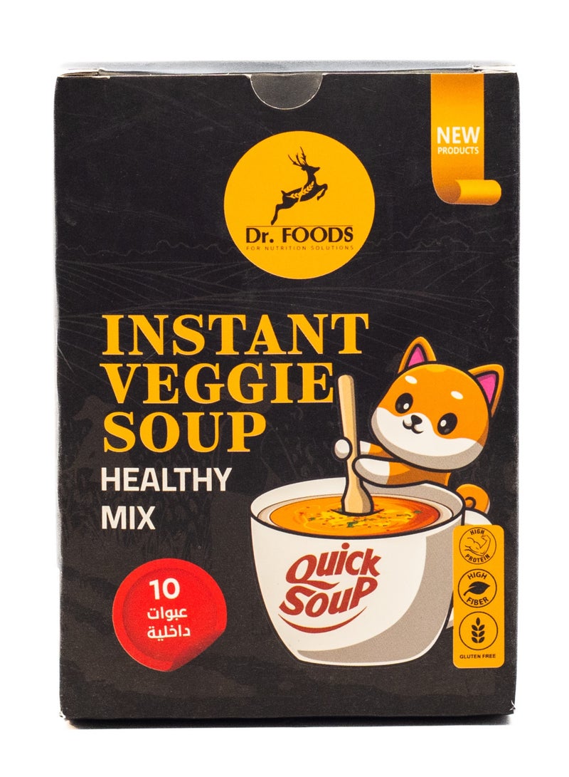 Dr. Foods r. Foods Healthy Soup Mix – 35g x 10 Sachets | Nutritious Instant Blend | Quick & Easy Meal
