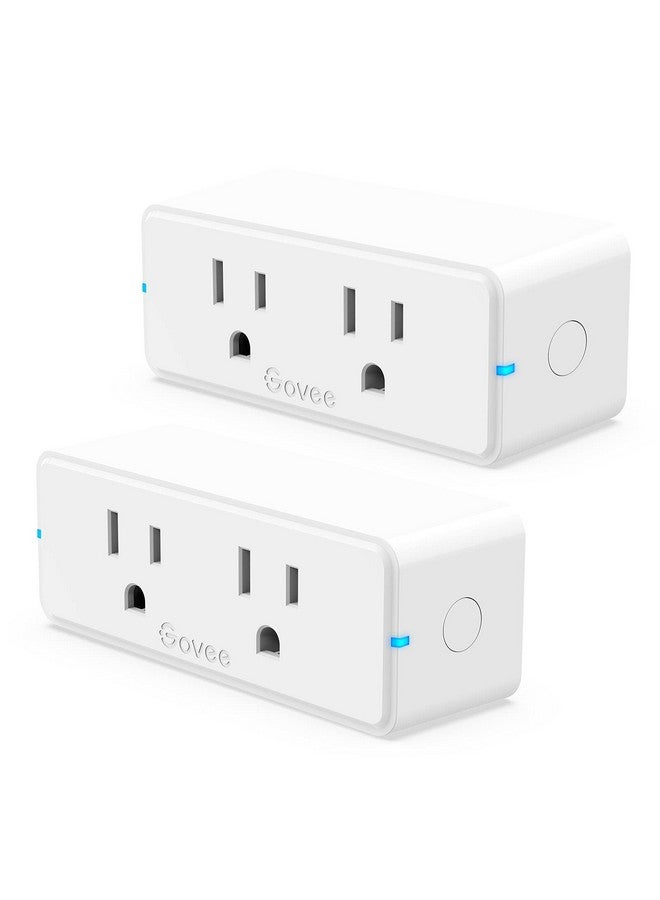 Govee Dual Smart Plug 2 Pack, 15A WiFi Bluetooth Outlet, Work with Alexa and Google Assistant, 2-in-1 Compact Design, Govee Home App Control Remotely with No Hub Required, Timer, FCC and ETL Certified - Image 1