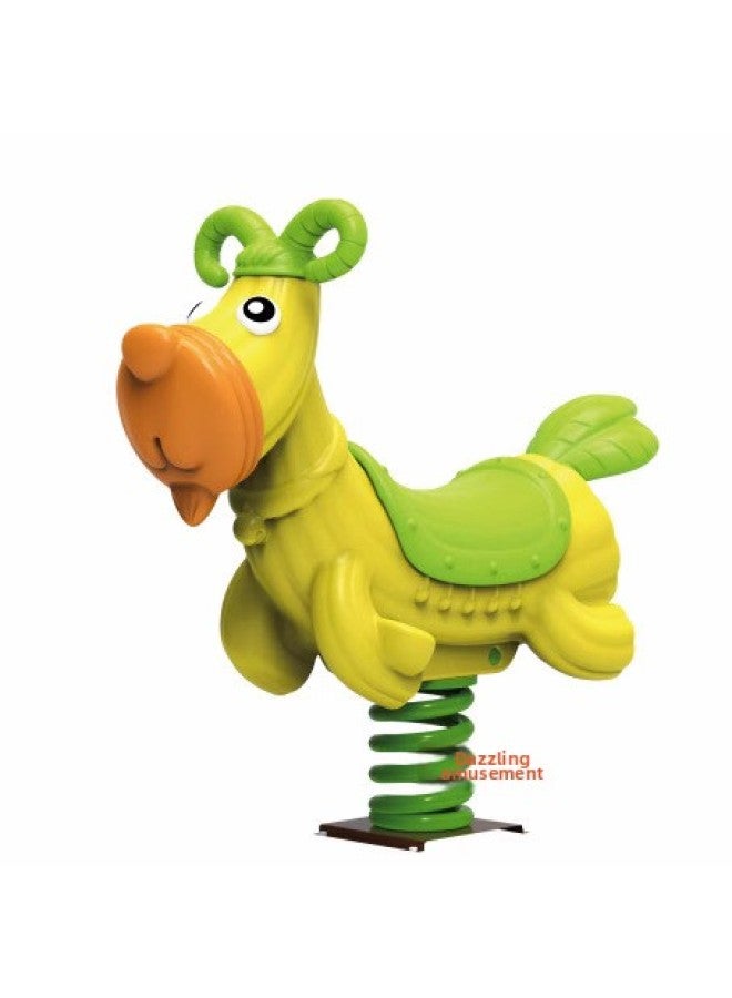 Manufacturers Spring Rocking Music. Cartoon Animal Rocking Horse Seesaw. Square Community Kindergarten Kidsren Rocking Horse-Color:Bear Rocking Horse Rocking 85*50*75CM
