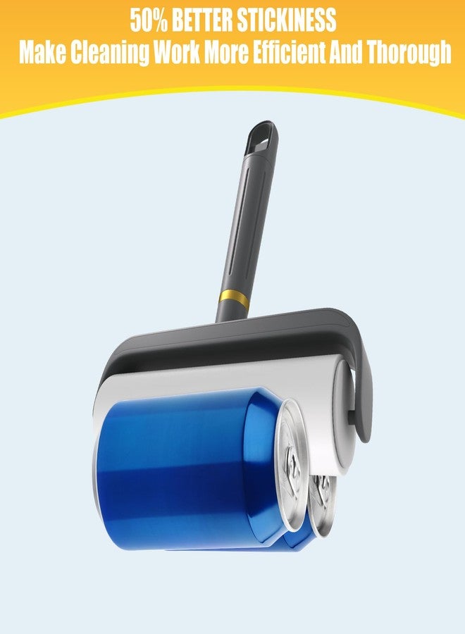Dymoll 6.3" Large Surface Lint Roller Refills, Extra Sticky Roller for Clothing, Pet Hair, Furniture Cleaning, 6 Refills Total 600 Sheets - Image 3