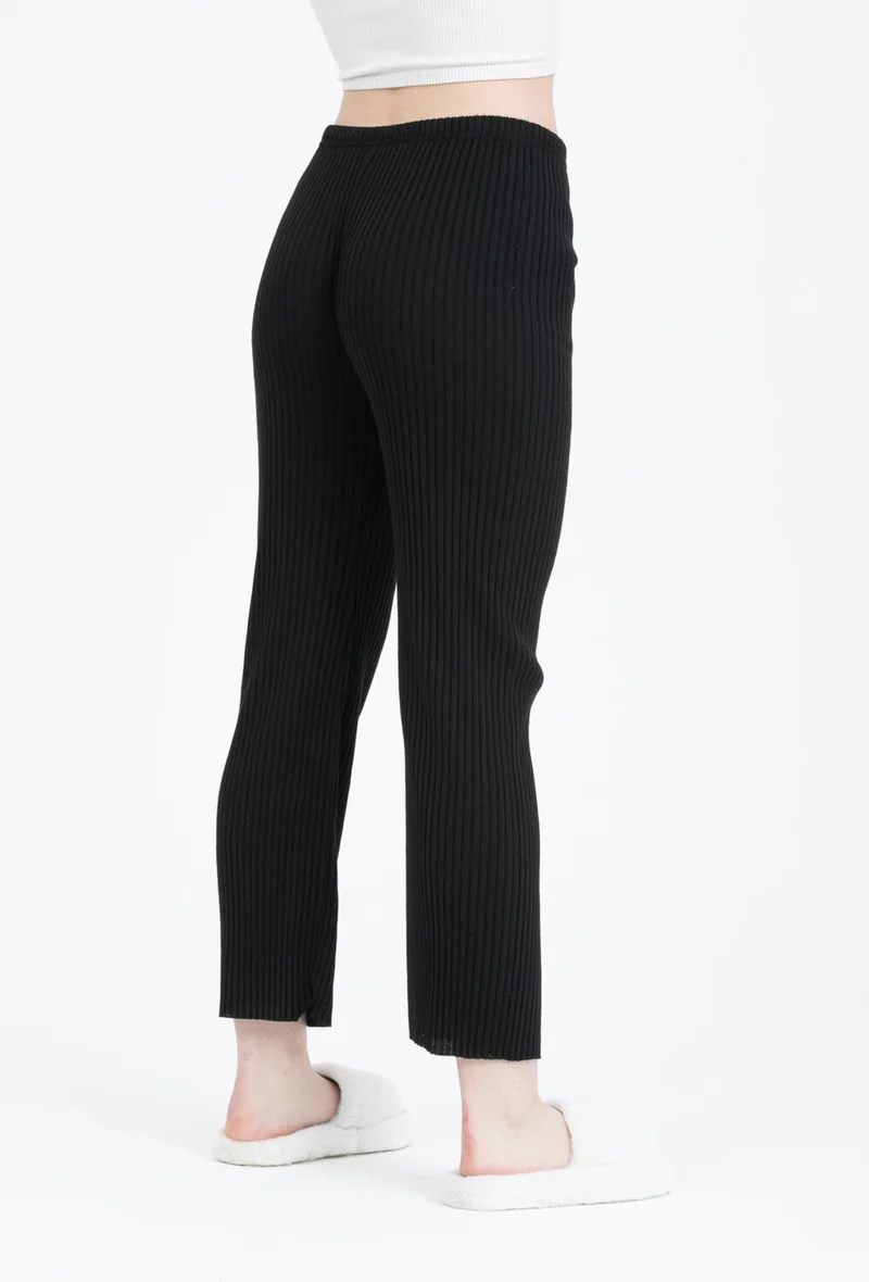 بلونس Ribbed Women's Sports Trousers with Elastic Waist