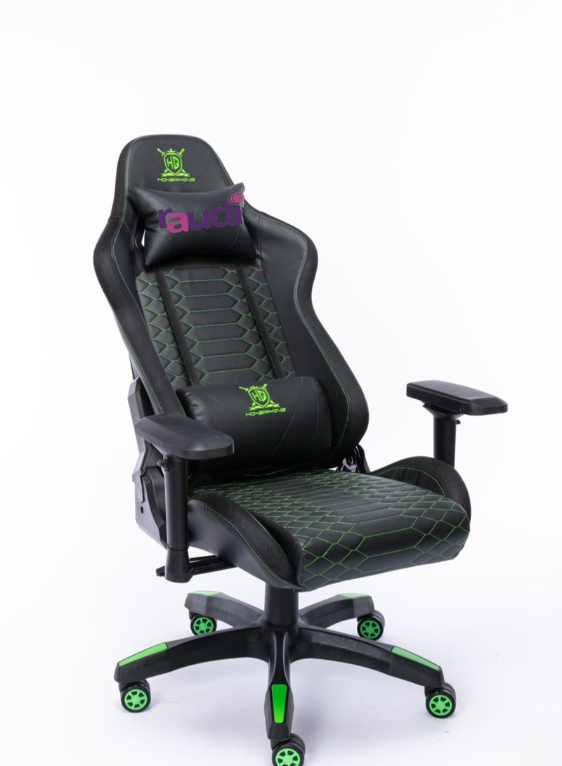 Raudi Gaming Chair with side RPG lighting Reclining , Black - Image 2