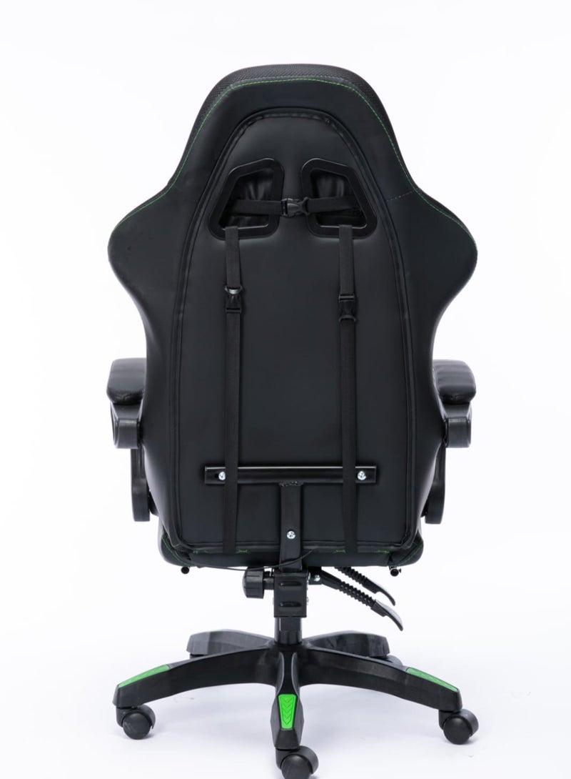 Raudi Gaming Chair with side RPG lighting Reclining , Black - Image 3