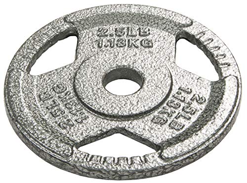 Fitvids Cast Iron Plate Weight Plate for Strength Training and Weightlifting, 1-Inch Center, 2.5LB (Set of 4) - Image 2