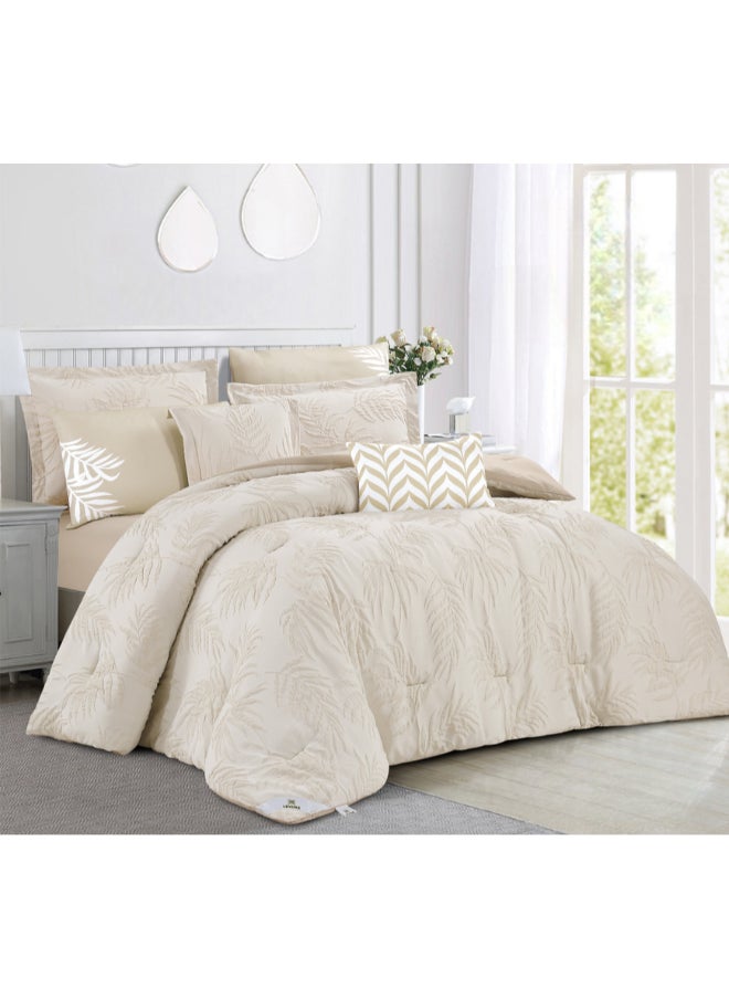LEVORE - Quilt Set From Levore With A Durable And Soft Fabric And A Modern And Distinctive Pattern That Satisfies All Tastes 8 Pieces King Size - Image 1