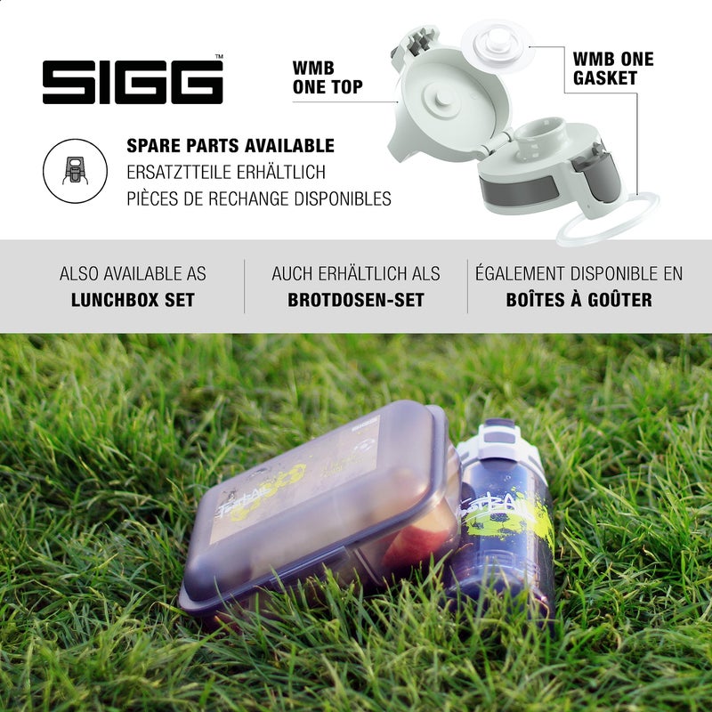 SIGG - Kids Water Bottle - Viva One Football Tag - Suitable For Carbonated Beverages - Leakproof - Dishwasher Safe - BPA Free - Sports & Bike - Grey - 17 Oz - Image 5