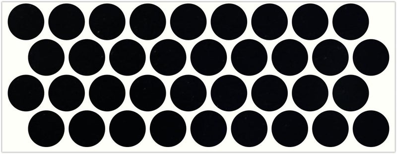 LiteMark Reflective Black 1 Inch Circle Sticker Decals for Helmets, Bicycles, Strollers, Wheelchairs and More - Pack of 36 - Image 1