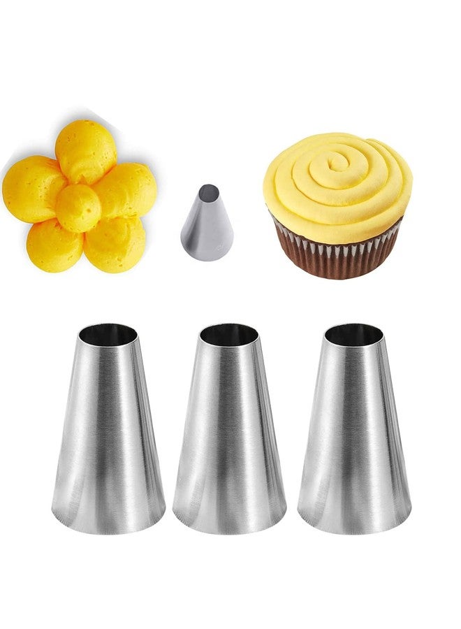 Bmaacye Round Tip for Macarons,Round Decorating Piping Tip #12,3 Pcs - Image 1