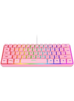 Rock Pow 61 Keys RGB Gaming Keyboad 60% Mini Keyboard Waterproof for ...