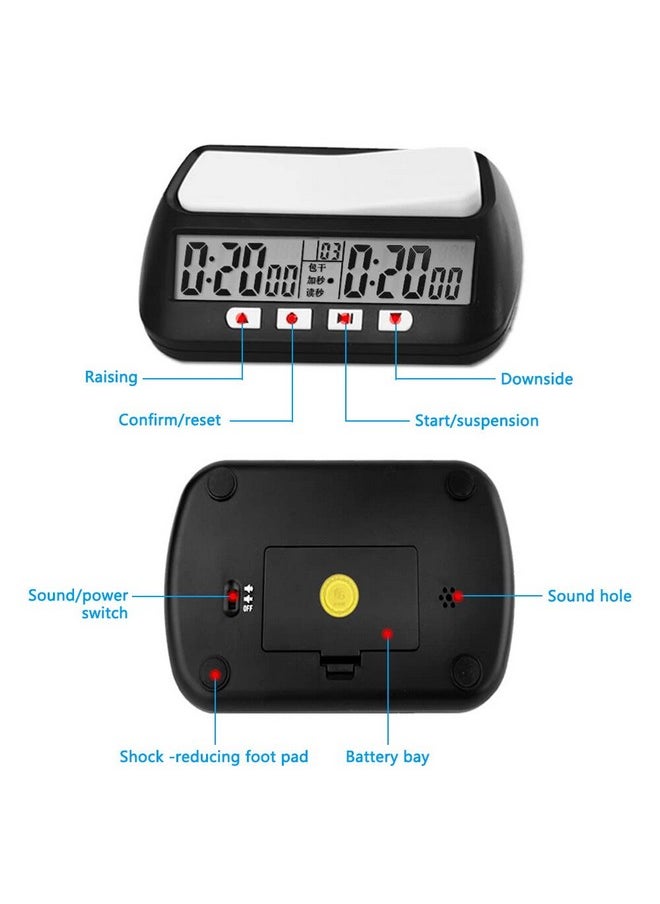 Gobesty - Gobesty Multifunctional Chess Timer, Chess Timer, Digital Chess Clock Countdown Chess Clock Professional Game for Party Games and Scacch - Image 1
