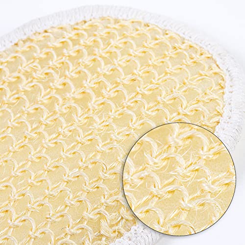 JAIRESTONE Natural Exfoliating Loofah Pads for Face and Body Soft Weave Facial Scrubber Gentle Sisal Cleanser Sponge Bath and Shower Exfoliator for Men Women 2 Pack - Image 5
