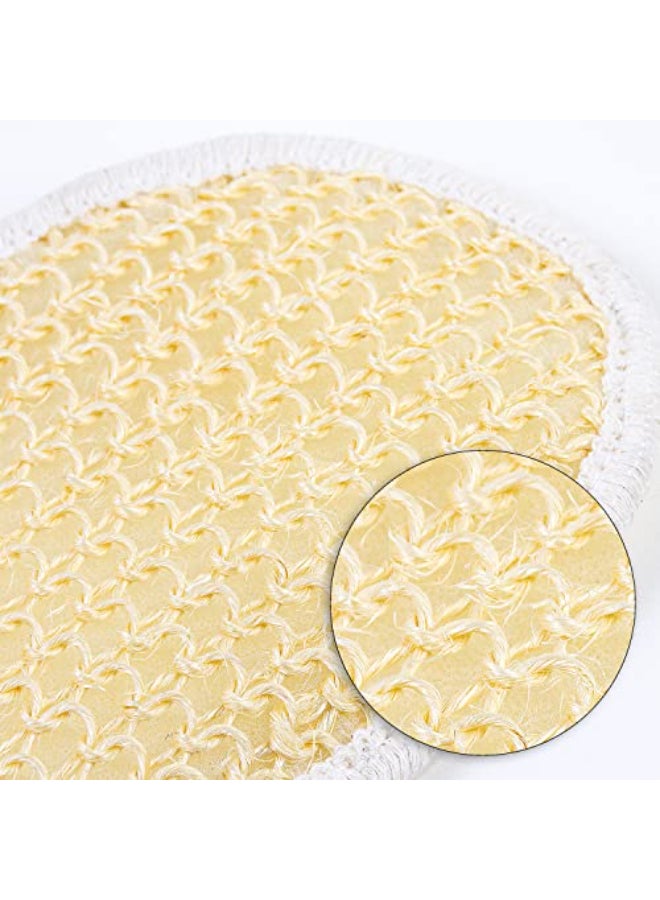 JAIRESTONE Natural Exfoliating Loofah Pads for Face and Body Soft Weave Facial Scrubber Gentle Sisal Cleanser Sponge Bath and Shower Exfoliator for Men Women 2 Pack - Image 4