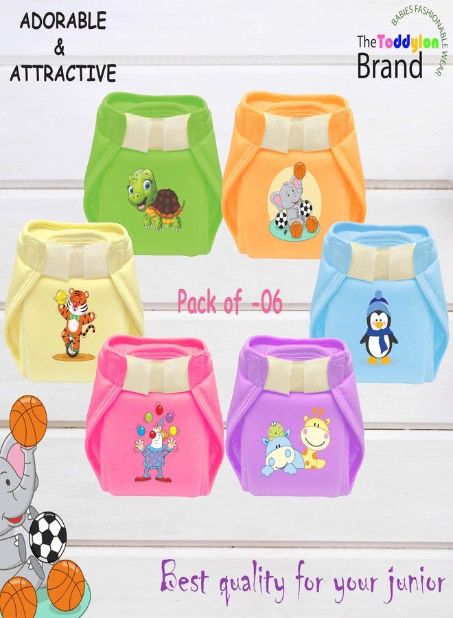 Toddylon New Born Baby Nappies Non Padded Single Layer Nappy Printed Nappy | Cloth Diapers | Newborn Langots | Infants Nappy | Cotton Diaper | Reusable Langot | (0-6 Months, Pack Of 6) - Image 2