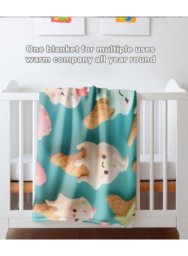 general Baby and children's cartoon flannel thin blanket (warm and comfortable, suitable for sleep, game use) 70cm*100cm - Image 3