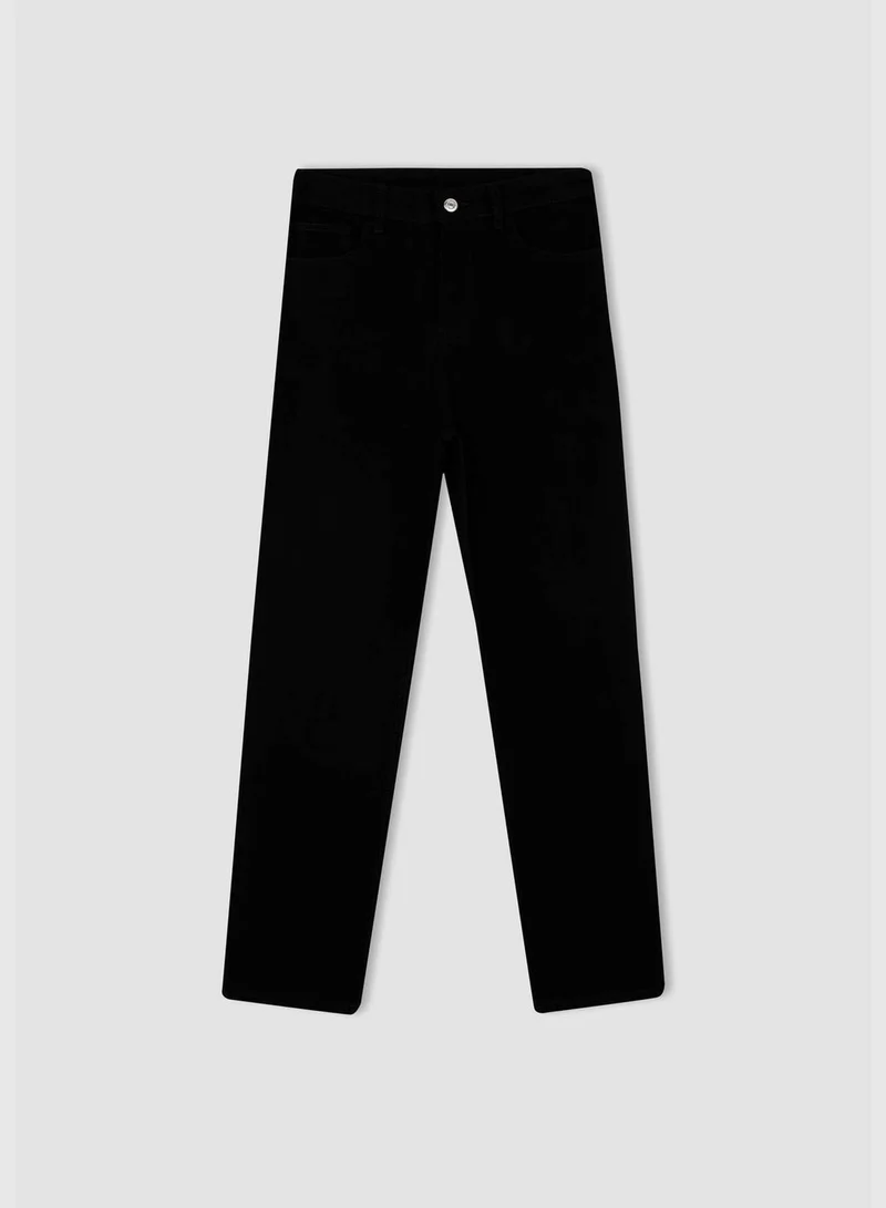 DeFacto Ankle Length High Waist Straight Cut Trousers