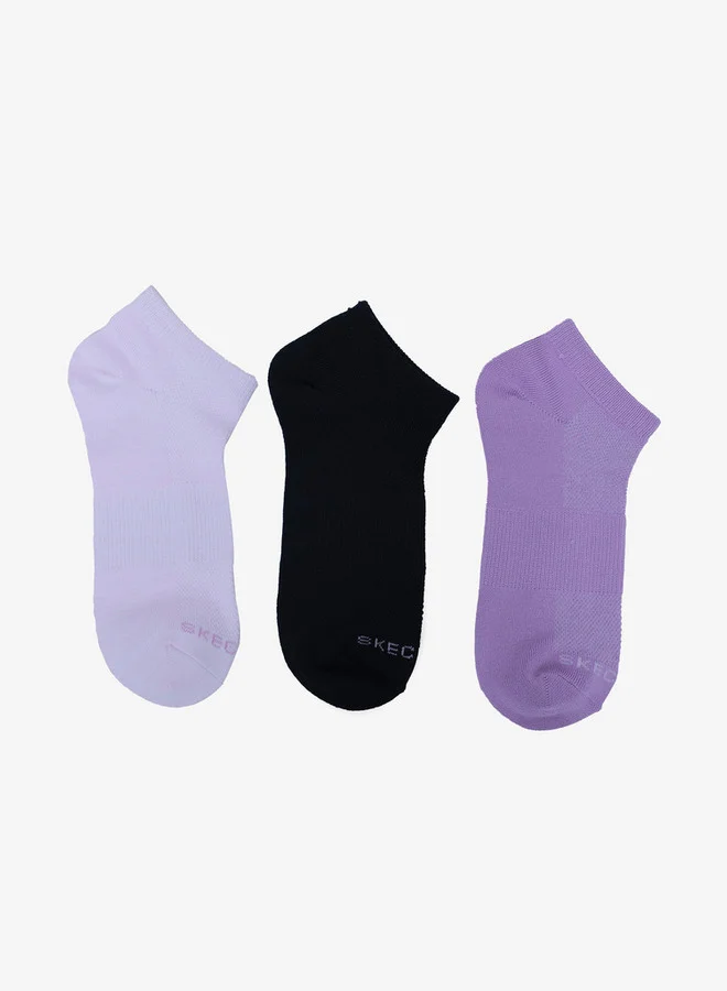 سكيتشرز جوارب قصيرة مطبوعة غير تيري - مجموعة من