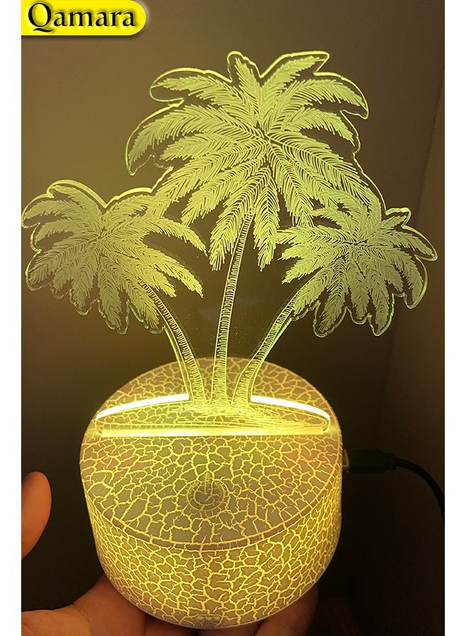 QAMARA LED night light, palm tree design, with a remote control, looks very beautiful at night. - Image 3