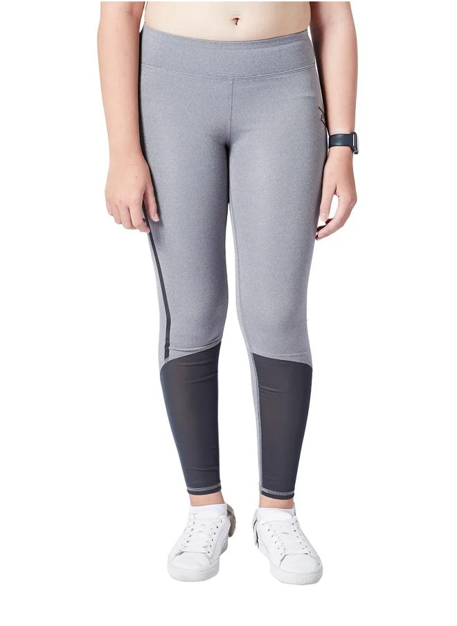 ZAECY Girl's Mid-Rise Power-Mesh Reflective-Leggings