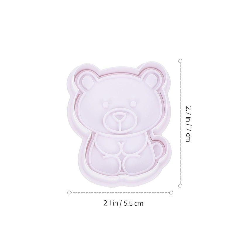 8 Pcs Animal Cookie Molds Set Plastic 3D Fondant Chocolate Baking Tools - Image 3